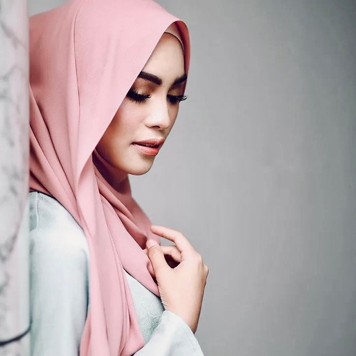 Chiffon  Long Hijab/Scarf -Dusky Pink 144