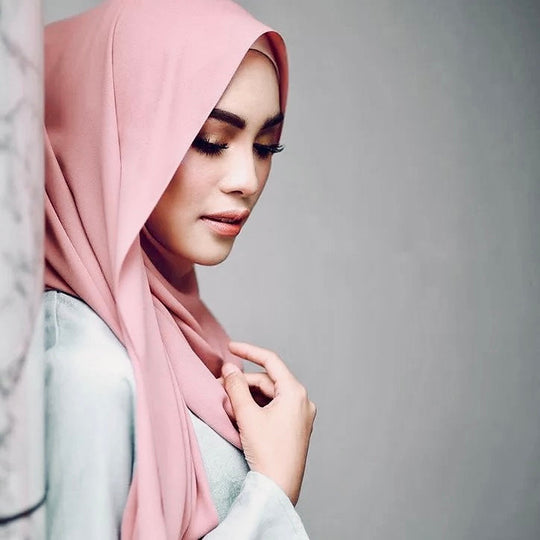 Chiffon  Long Hijab/Scarf -Dusky Pink 144