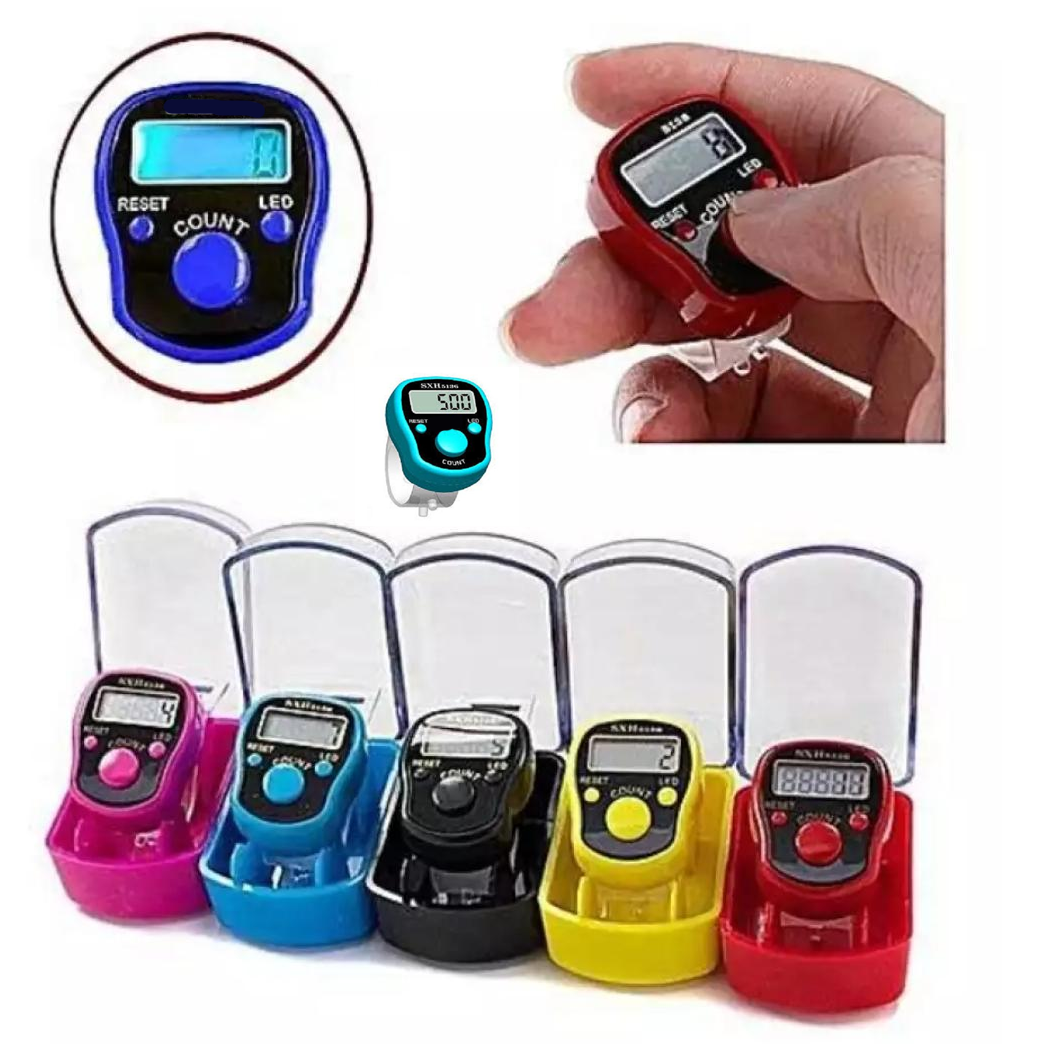 Finger Ring counter with LED light in case