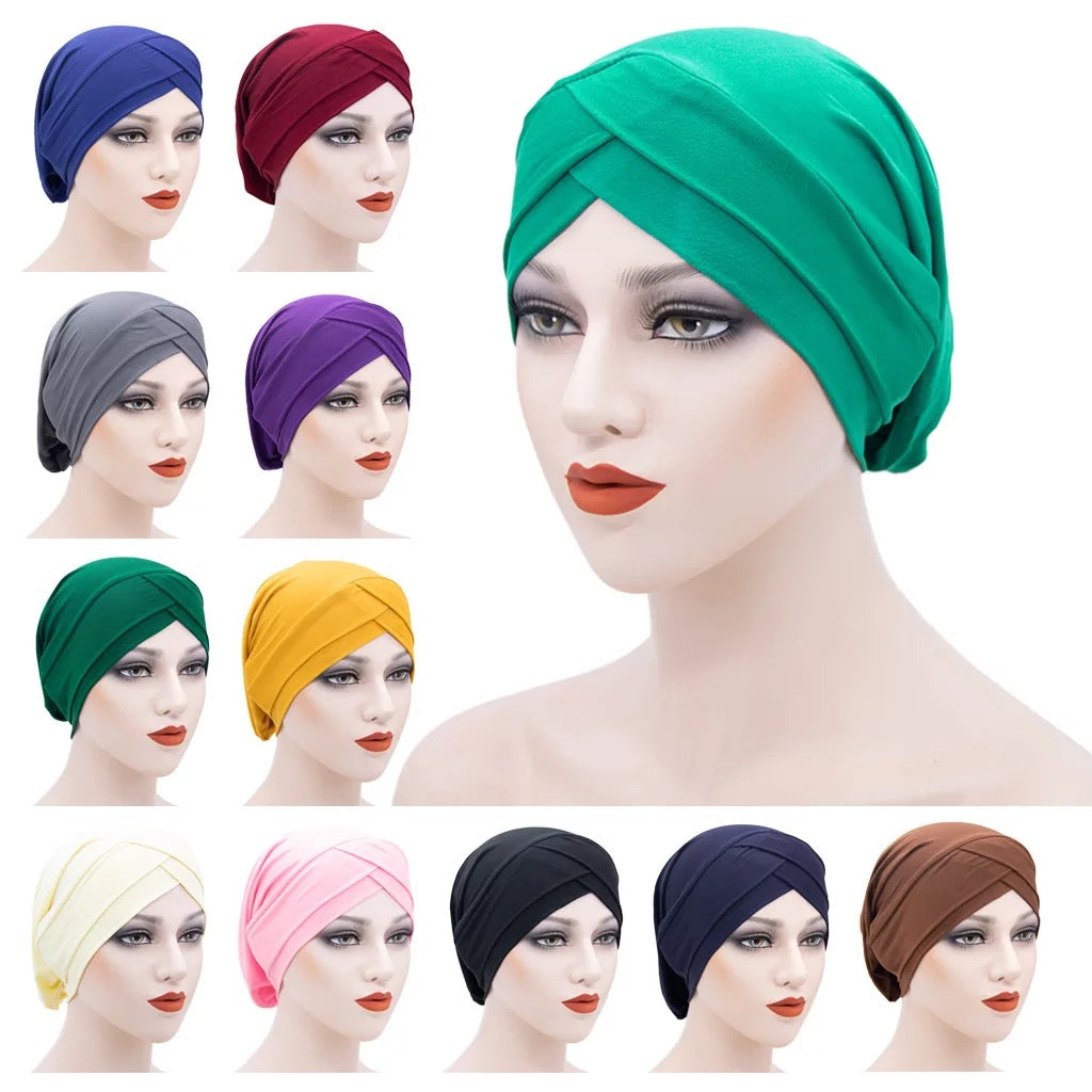 Pleated Crisscross Bonnet/Chemo Cap