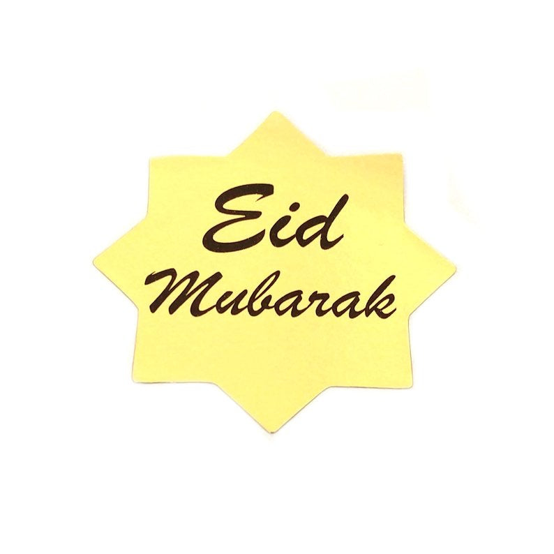 EID MUBARAK STICKERS PACK - 48 Gold
