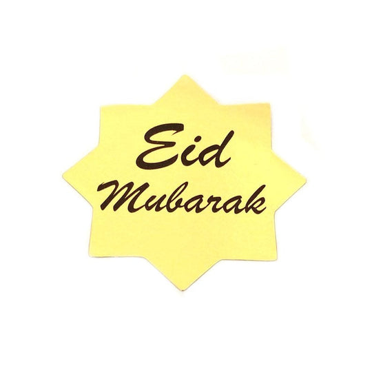 EID MUBARAK STICKERS PACK - 48 Gold