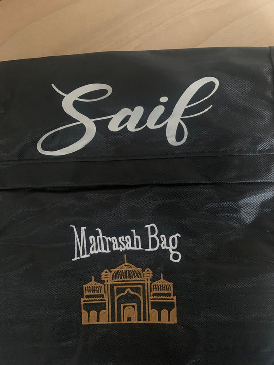 Personalised Madrassa Bag - KB- Black
