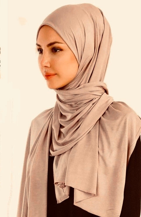 Jersey Plain Hijab/Scarf- Beige 44