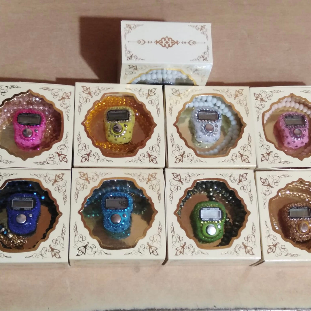 Crystal Finger Ring Counter and Tasbeeh/Tasbih sets