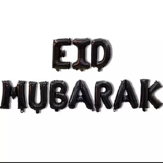 Eid Mubarak Foil Letter Balloons - Colours