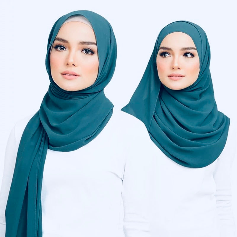 Chiffon Long Hijab/ Scarf CH205 Teal