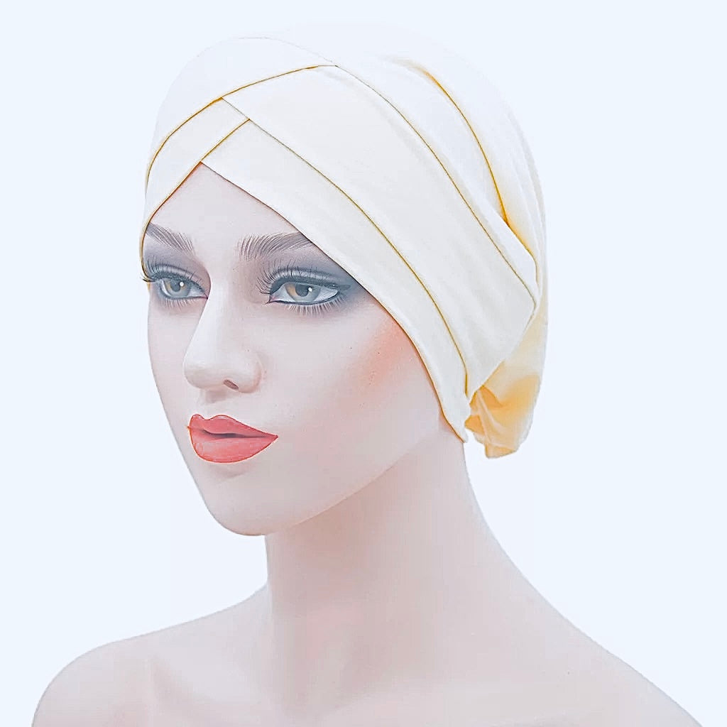 Pleated Crisscross Bonnet/Chemo Cap