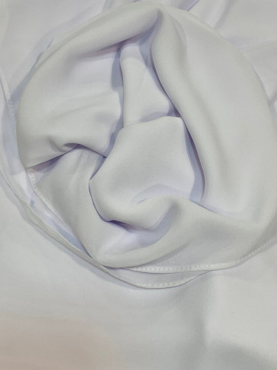 XXL Alimah Chiffon Georgette Scarf/ Hijab - White