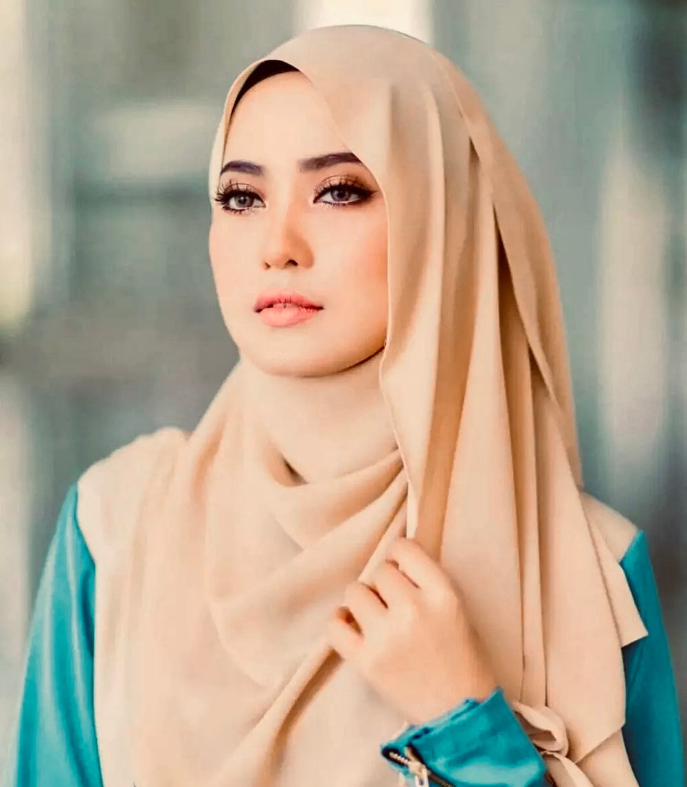 Chiffon Long Hijab/ Scarf- Beige 82