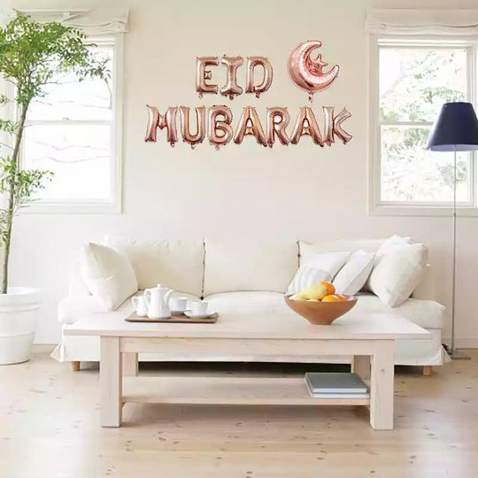 Eid Mubarak Foil Letter Balloons - Colours