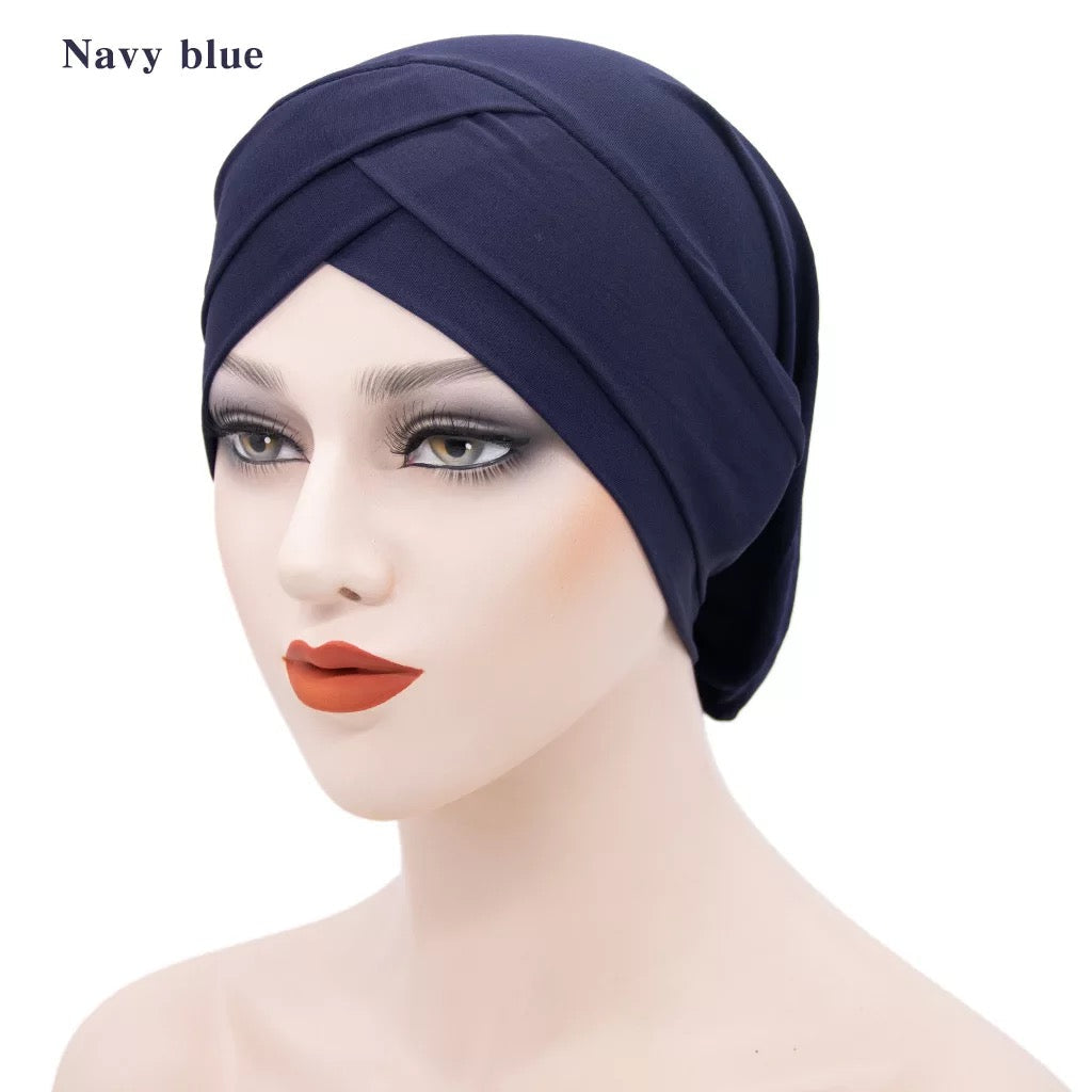 Pleated Crisscross Bonnet/Chemo Cap