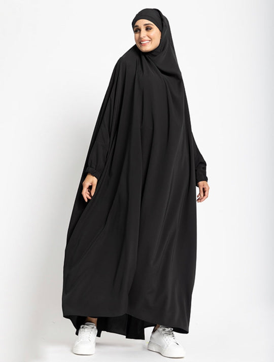 Overhead Full all in one Jilbab - Black Z