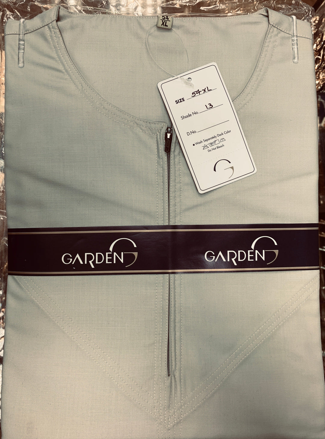 Garden Zip Cotton Thobe/ Jubba - Stone Matte