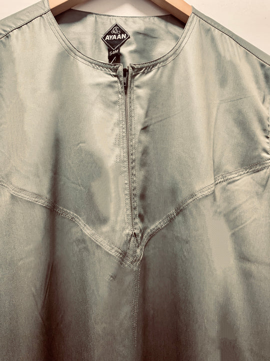 Men’s Zip Thobe/Jubba by Ayaan - Taupe Sheen