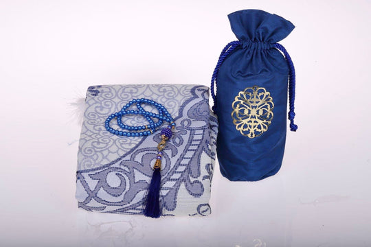 Prayer Mat and Tasbeeh set with gift pouch GS01