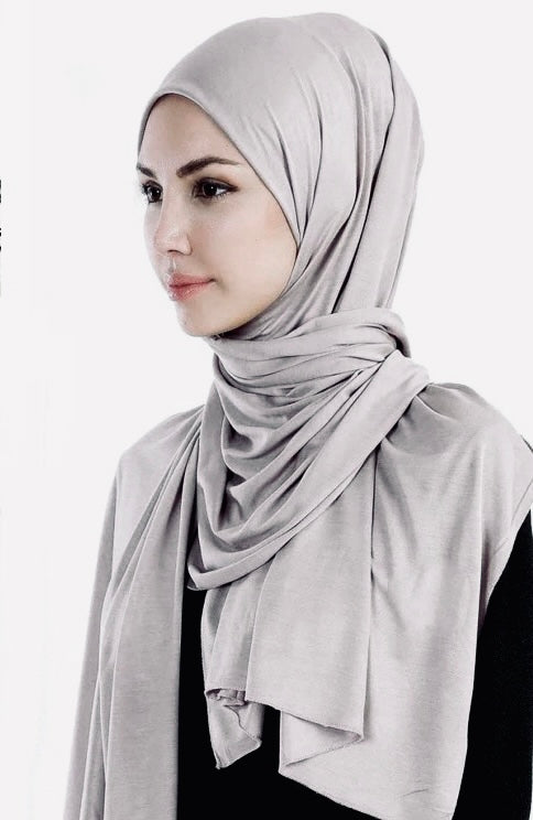 Jersey Hijab/Scarf-Warm Grey 32