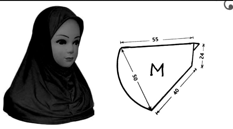 Instant Quality One Piece Medium Hijabs Turlu by Yusra