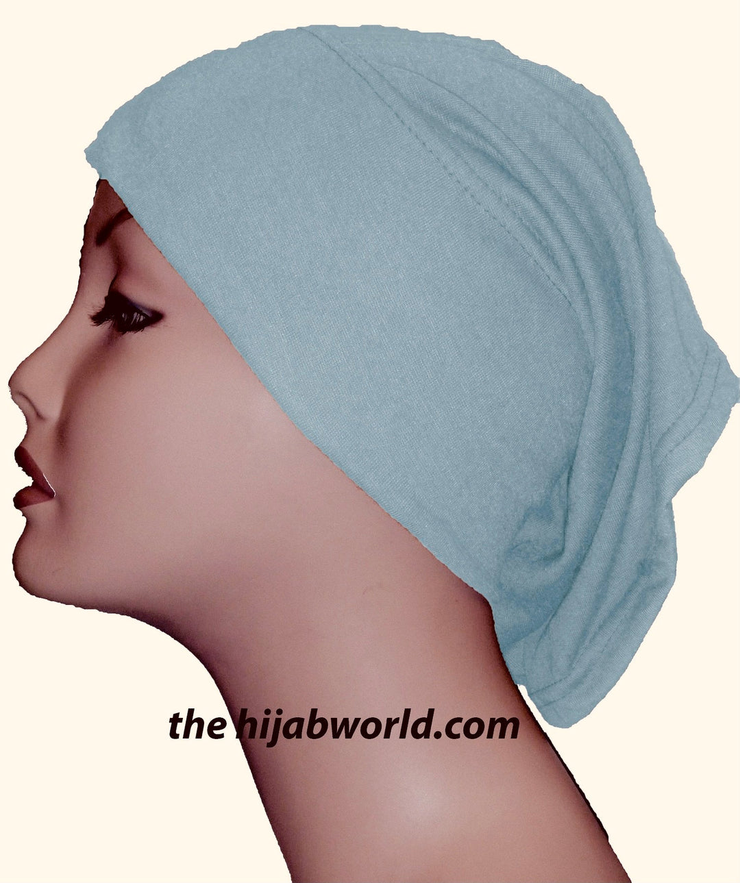 Tube Plain Cotton Underscarf -Pale Blue  c