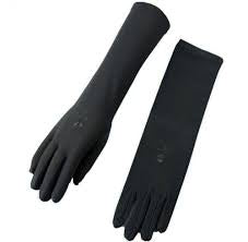 Hand cover Gloves Black with floral embroidery