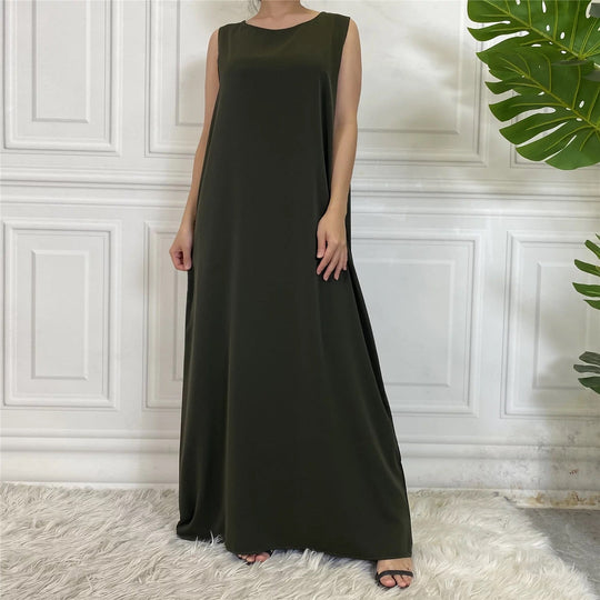 Satin Inner Slip  - Forest Green