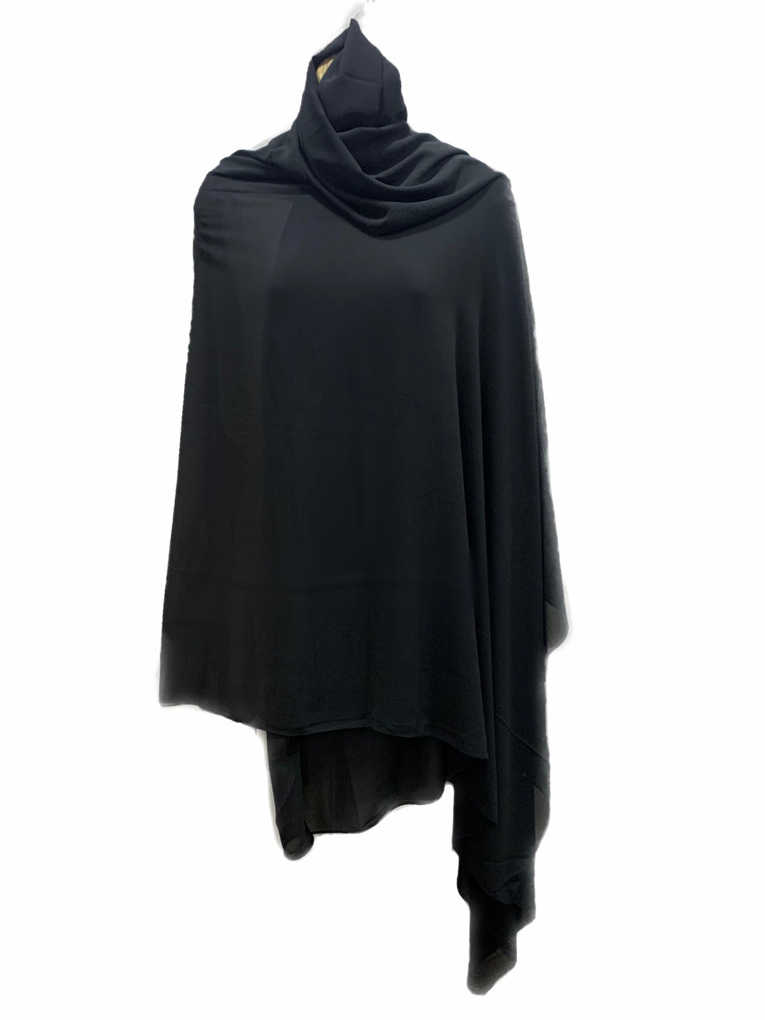 XXL Alimah Chiffon Georgette Scarf/ Hijab - Black