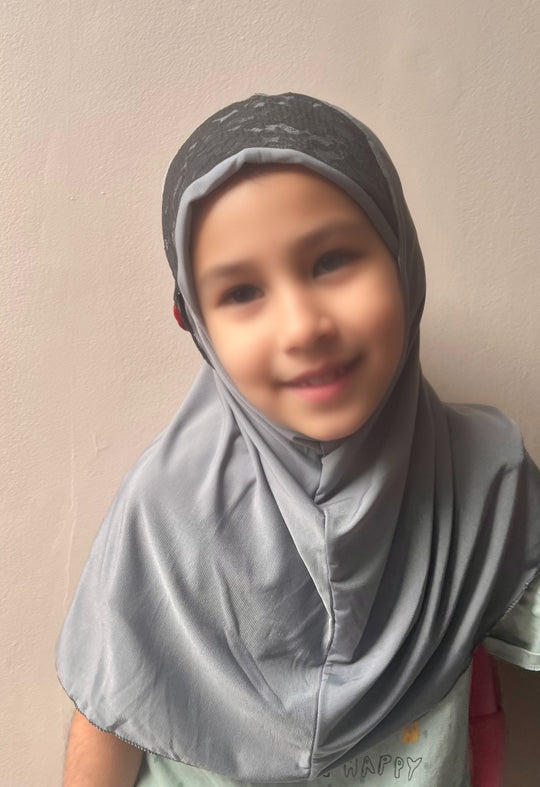 Decorated lace motif Fancy Hijabs in large - Variety