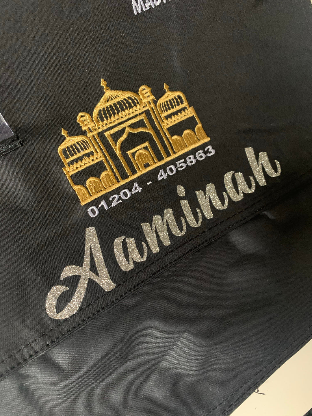 Personalised Madrassa Bag - KB- Black