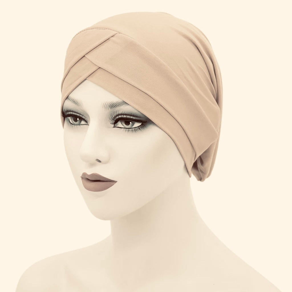 Pleated Crisscross Bonnet/Chemo Cap