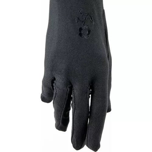 Hand cover Gloves Black with floral embroidery