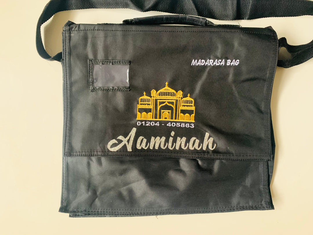 Personalised Madrassa Bag - KB- Black