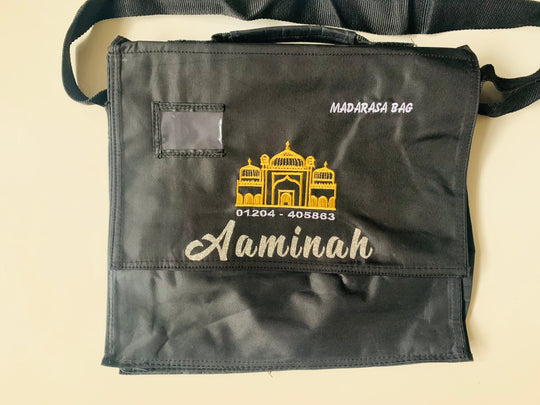 Personalised Madrassa Bag - KB- Black