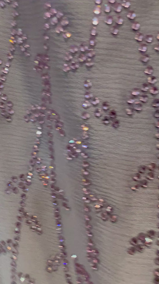 Aliyah Rhinestone Kaftan with ties  in Mauve