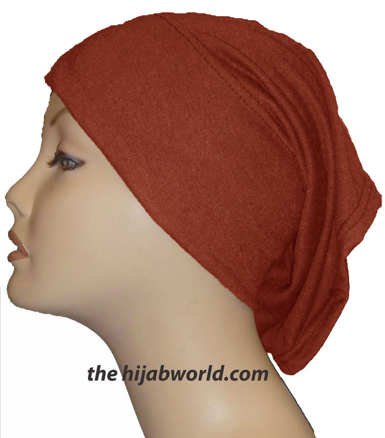 Tube Plain Underscarf - Rust