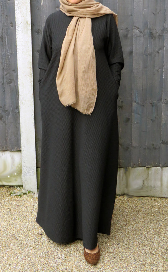 Textured Abaya/Maxi Dress CA- 1020