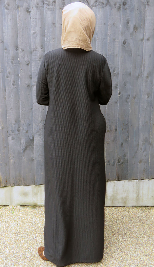 Textured Abaya/Maxi Dress CA- 1020