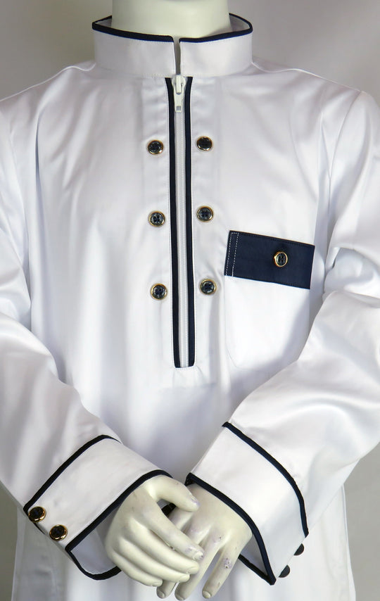 White Smart Thobe/Jubba SZ. 30-50 WHITE