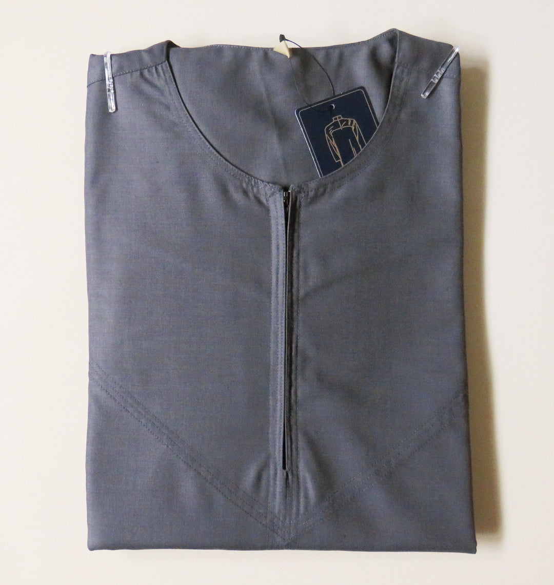 Garden Zip Thobe/ Jubba - Grey Matte