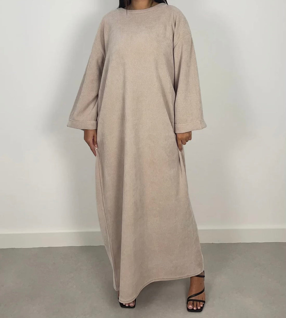 Chenille Velour Winter Midaxi Dress
