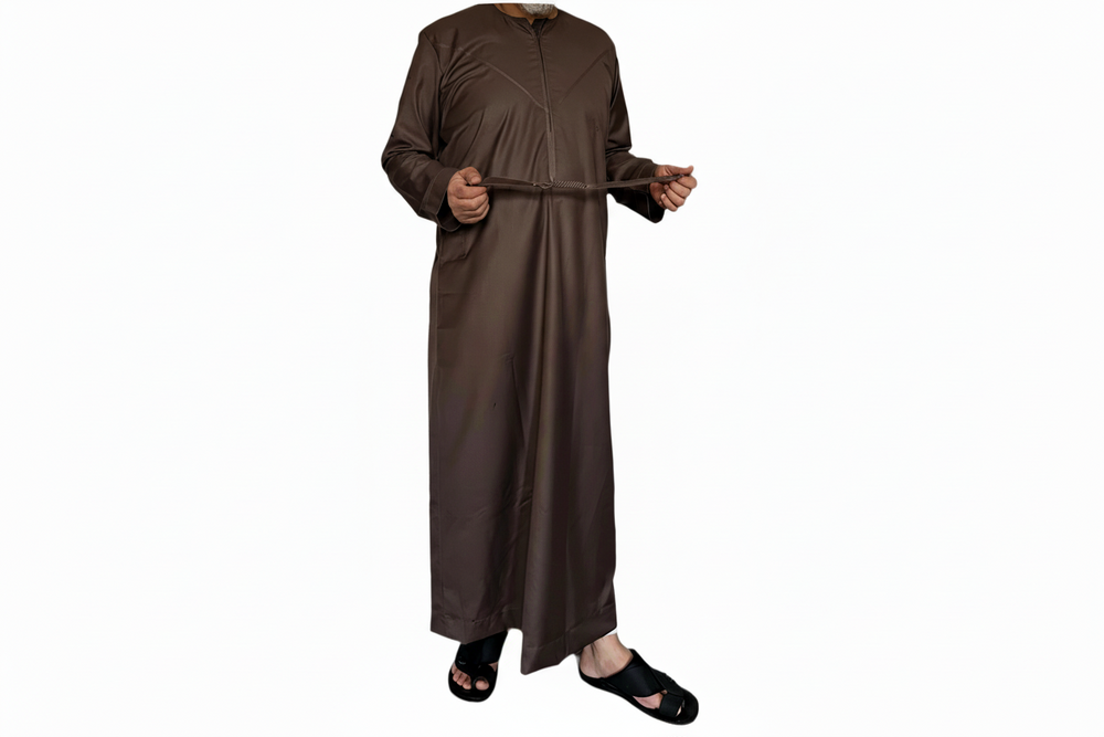 Deluxe Emirati Thobe/Jubbah in Dark Brown