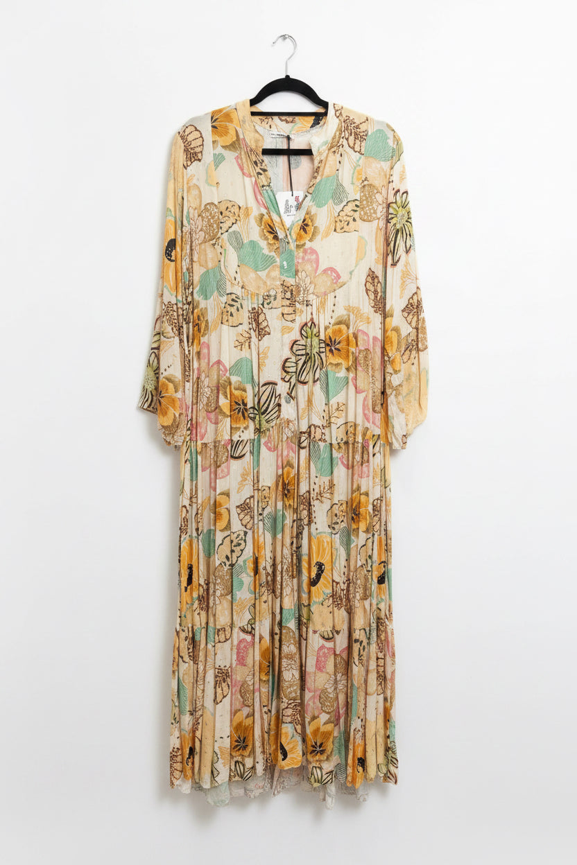 Floral Sparkle Premium Maxi Cotton Dress