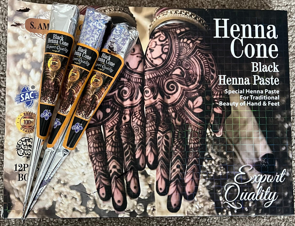 Henna/ Mehndi / Tattoo Cone - Black