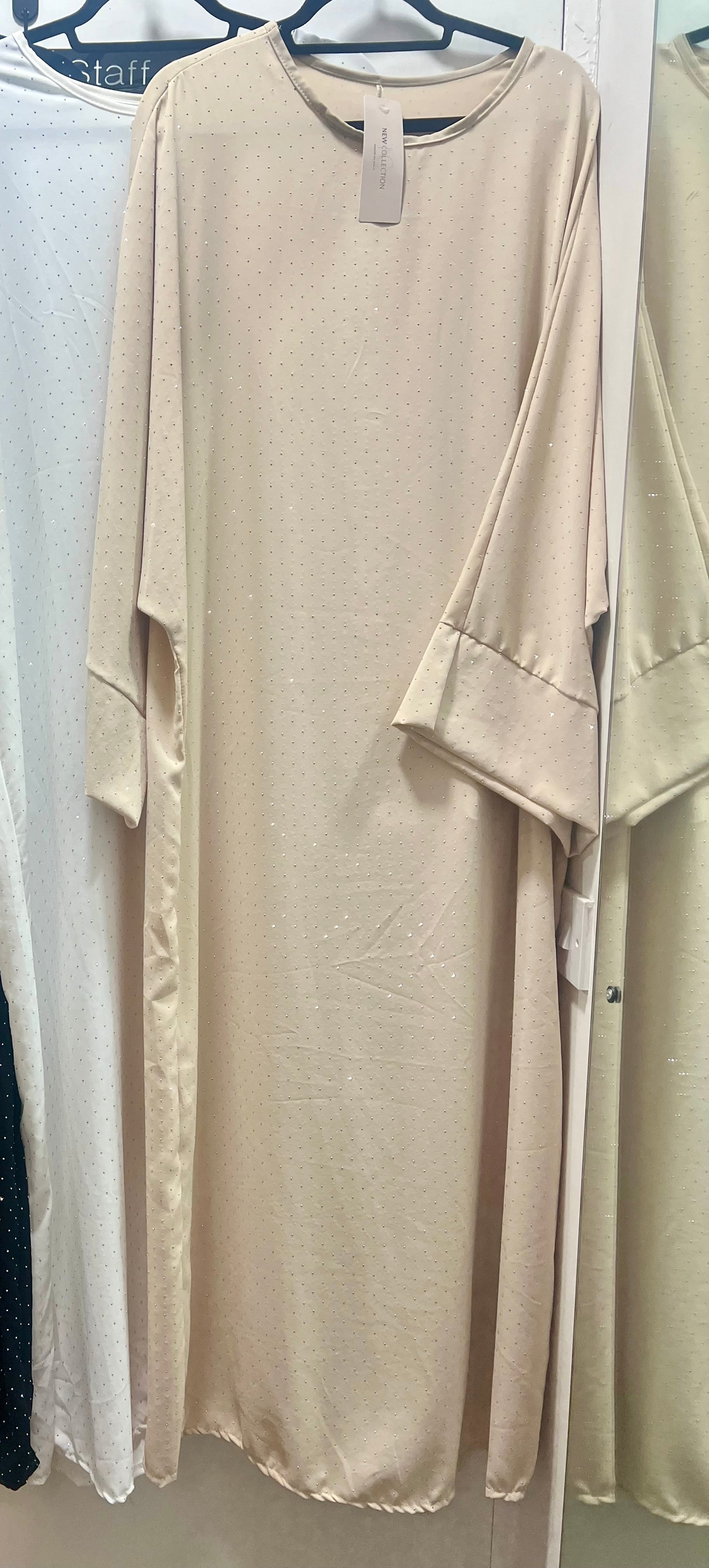 Batwing Abaya with metallic stone in one size