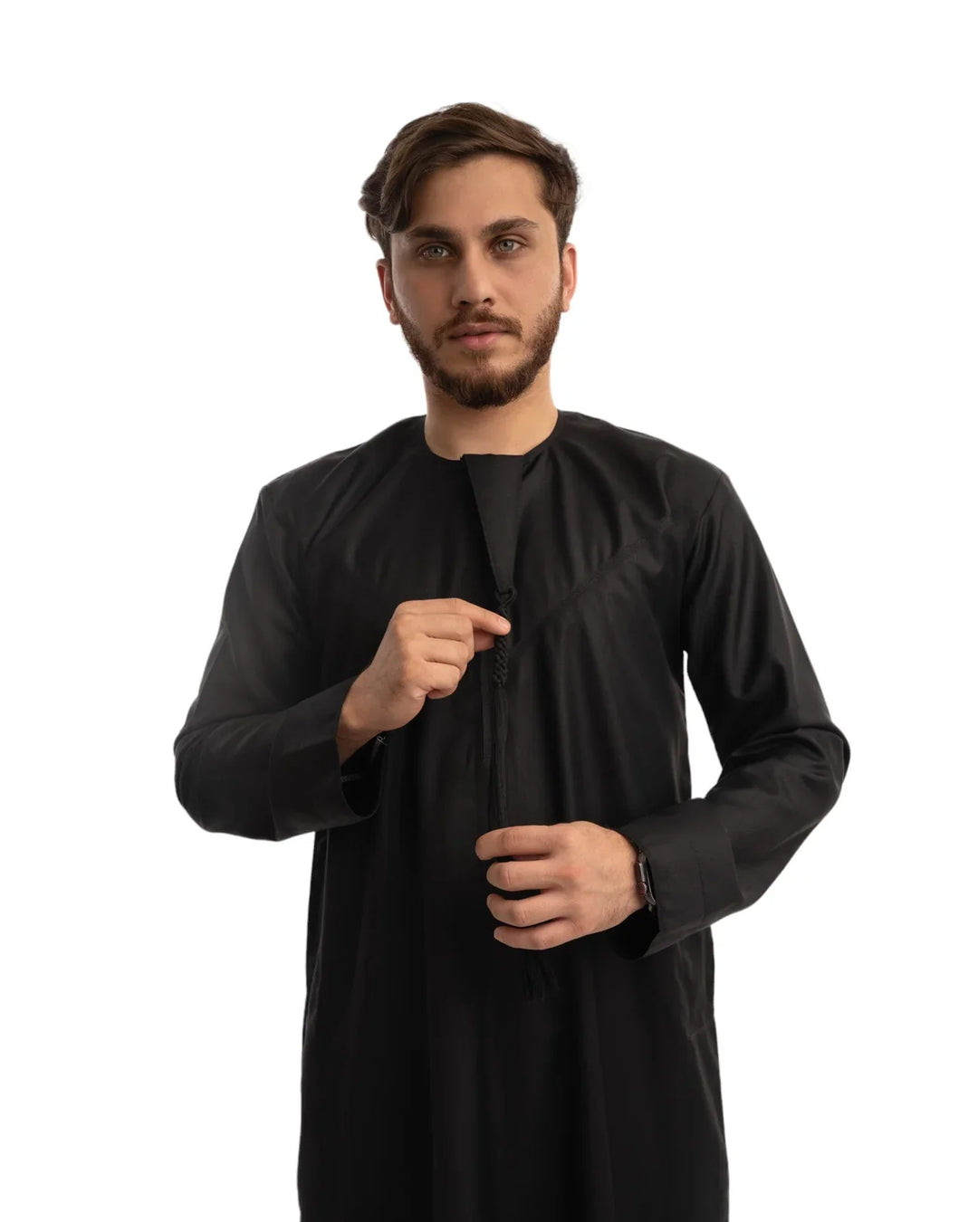 Deluxe Emirati Thobe/Jubbah in Black