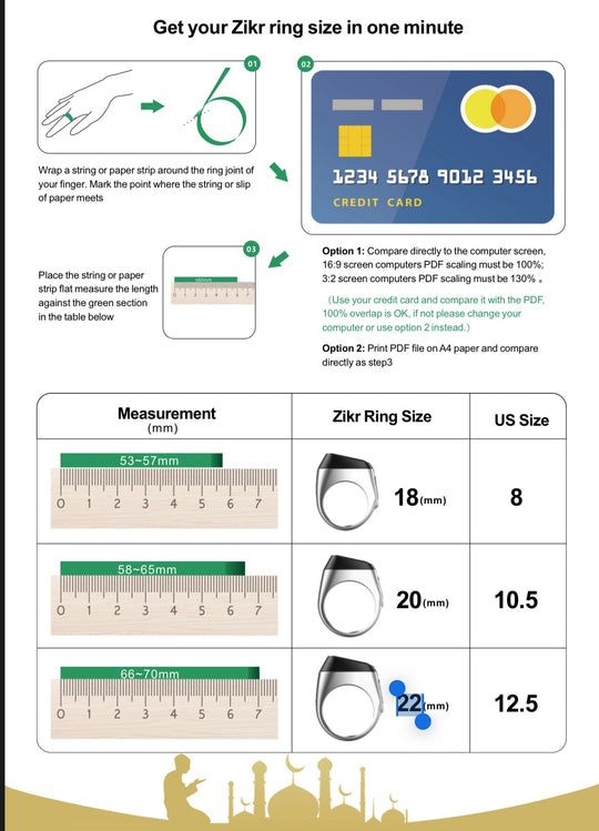 Smart Zikr Ring Noor Lite