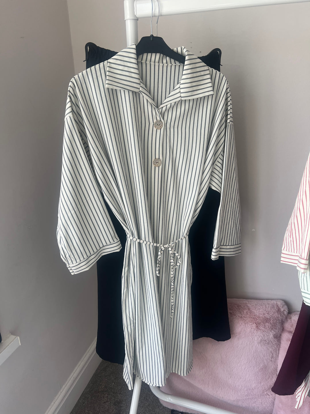 Striped Coords set with belt