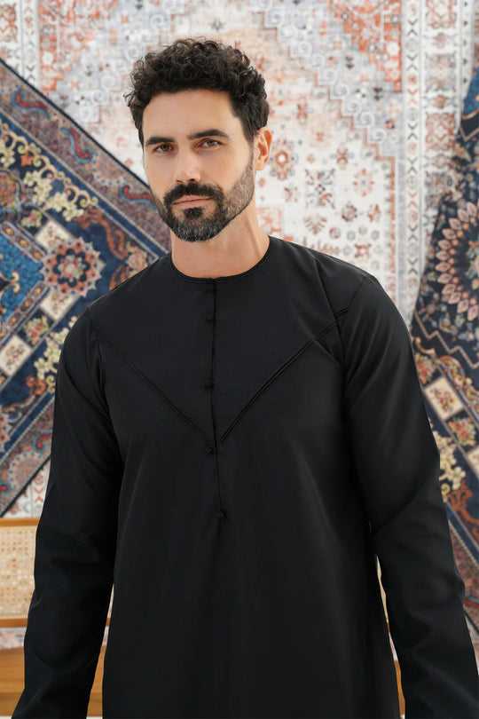 Faris Emirati  Thobe/Jubba - Black