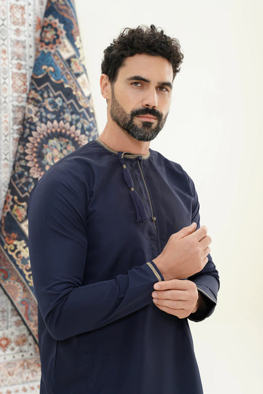 Faris Omani Thobe/Jubba - Navy