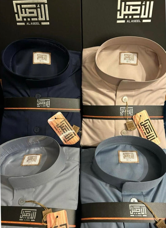 Al Aseel New Summer Thobe - Blue Grey 3
