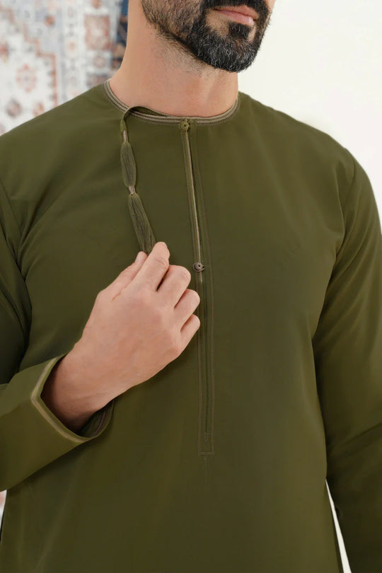 Faris Omani Thobe/Jubba - Forest Green